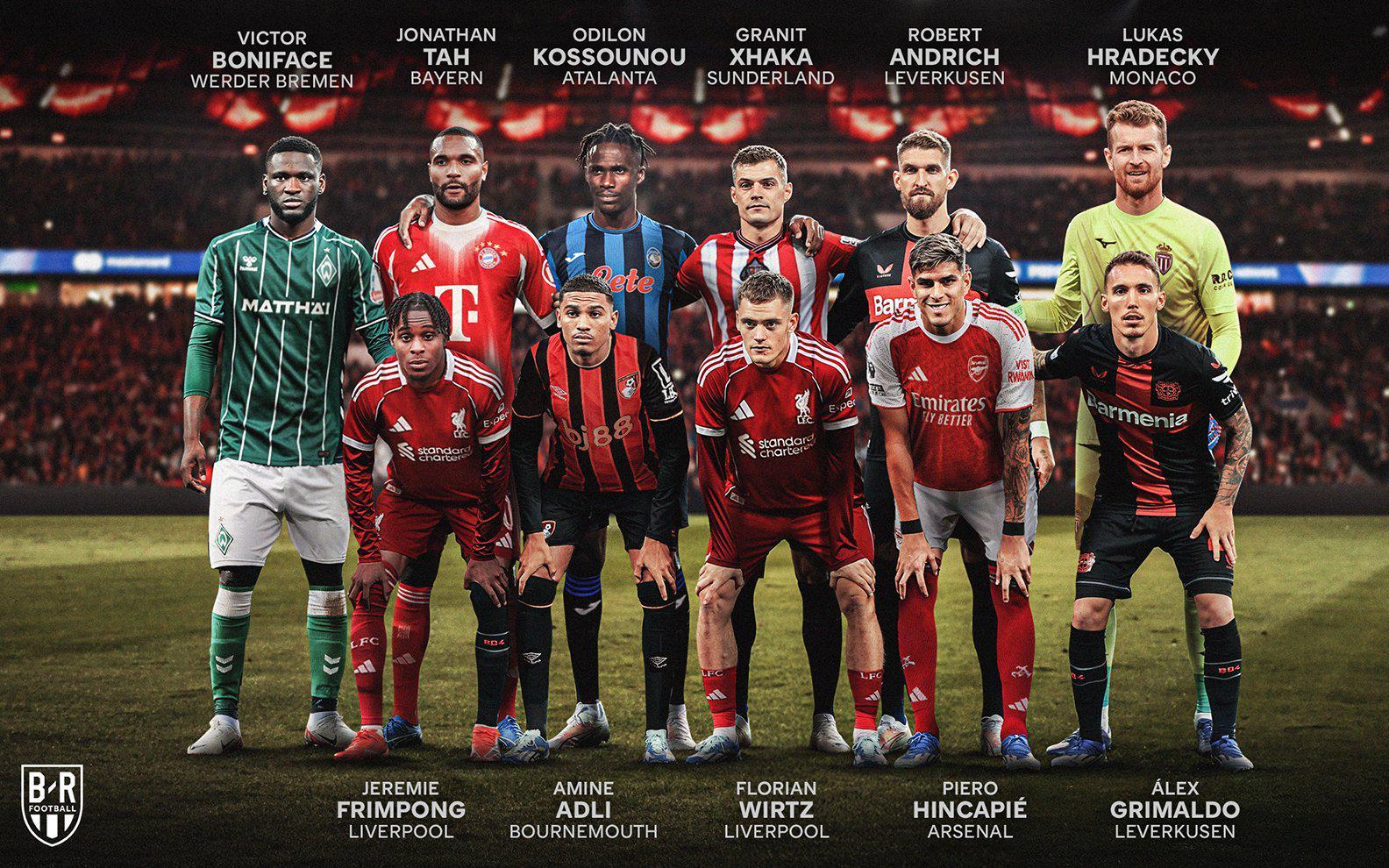 物是人非！勒沃库森夺冠首发11人如今仅剩2人留队